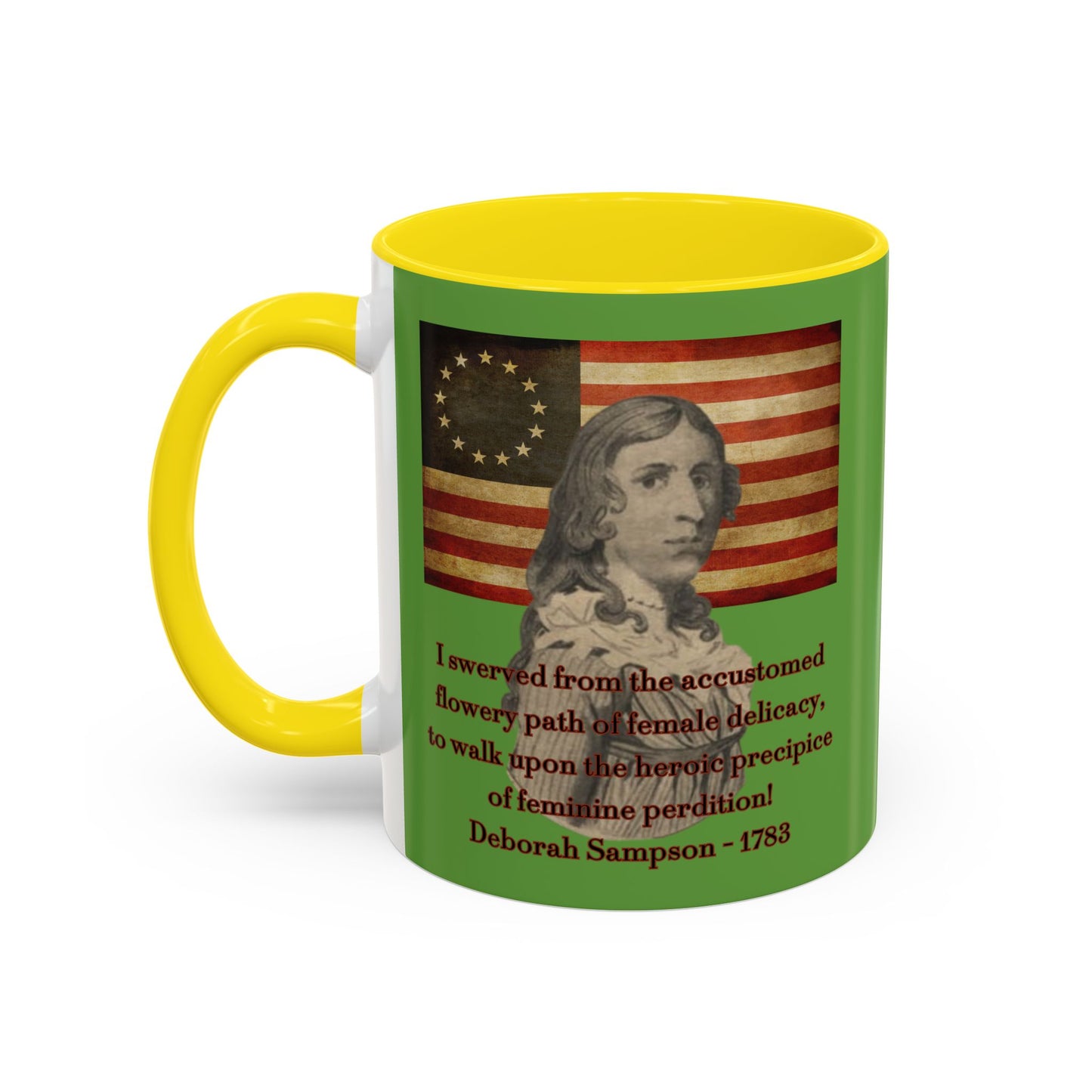 Deborah Sampson, America's Mulan Green Accent Mug by theGreenDragonTavern.shop