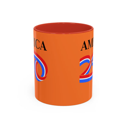 America 250 Orange Accent Mug by theGreenDragonTavern.shop