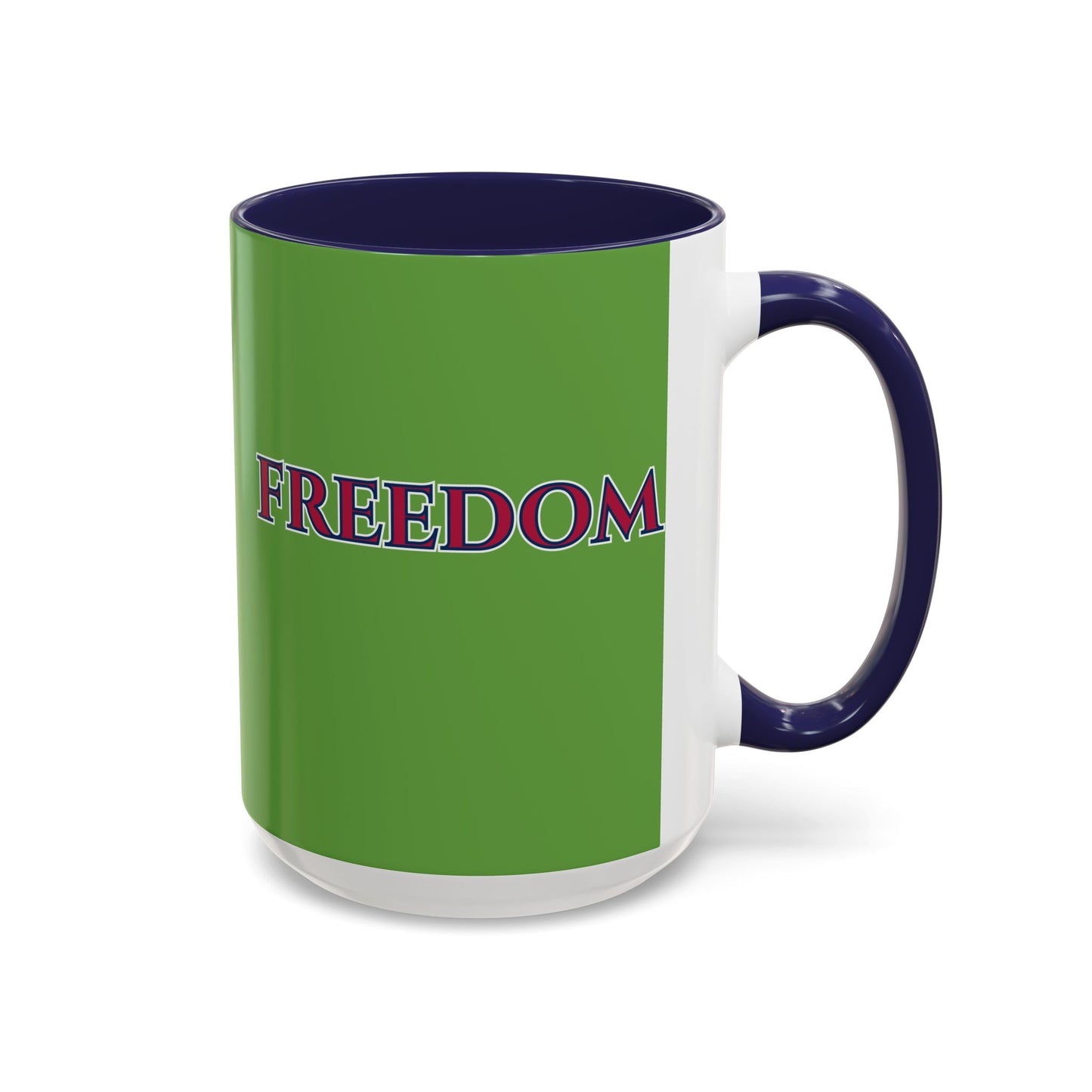 Freedom, Green Accent Mug by theGreenDragonTavern.shop