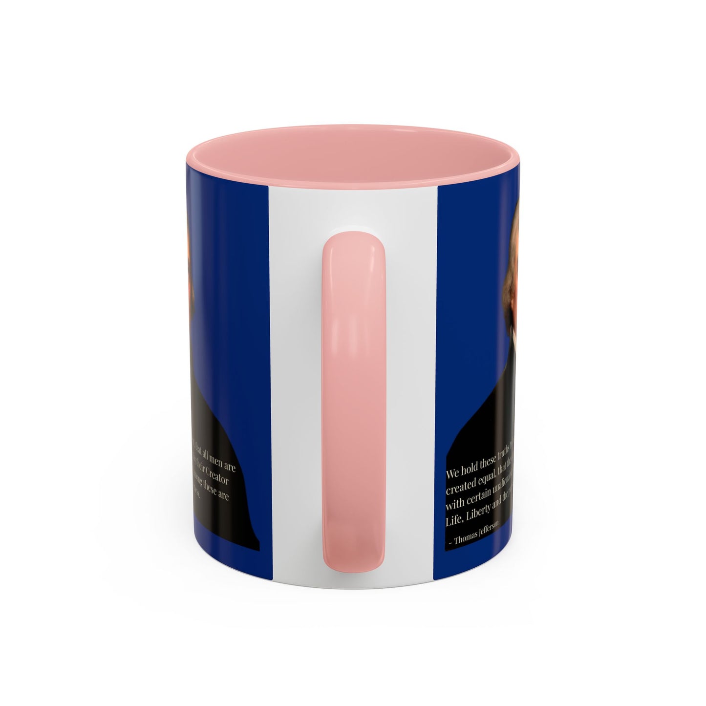 We hold these truths to be self-evident Dark Blue Accent Mug by theGreenDragonTavern.shop