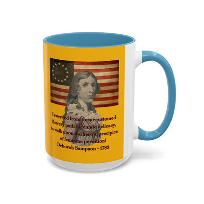 Deborah Sampson, America's Mulan Yellow Accent Mug by theGreenDragonTavern.shop