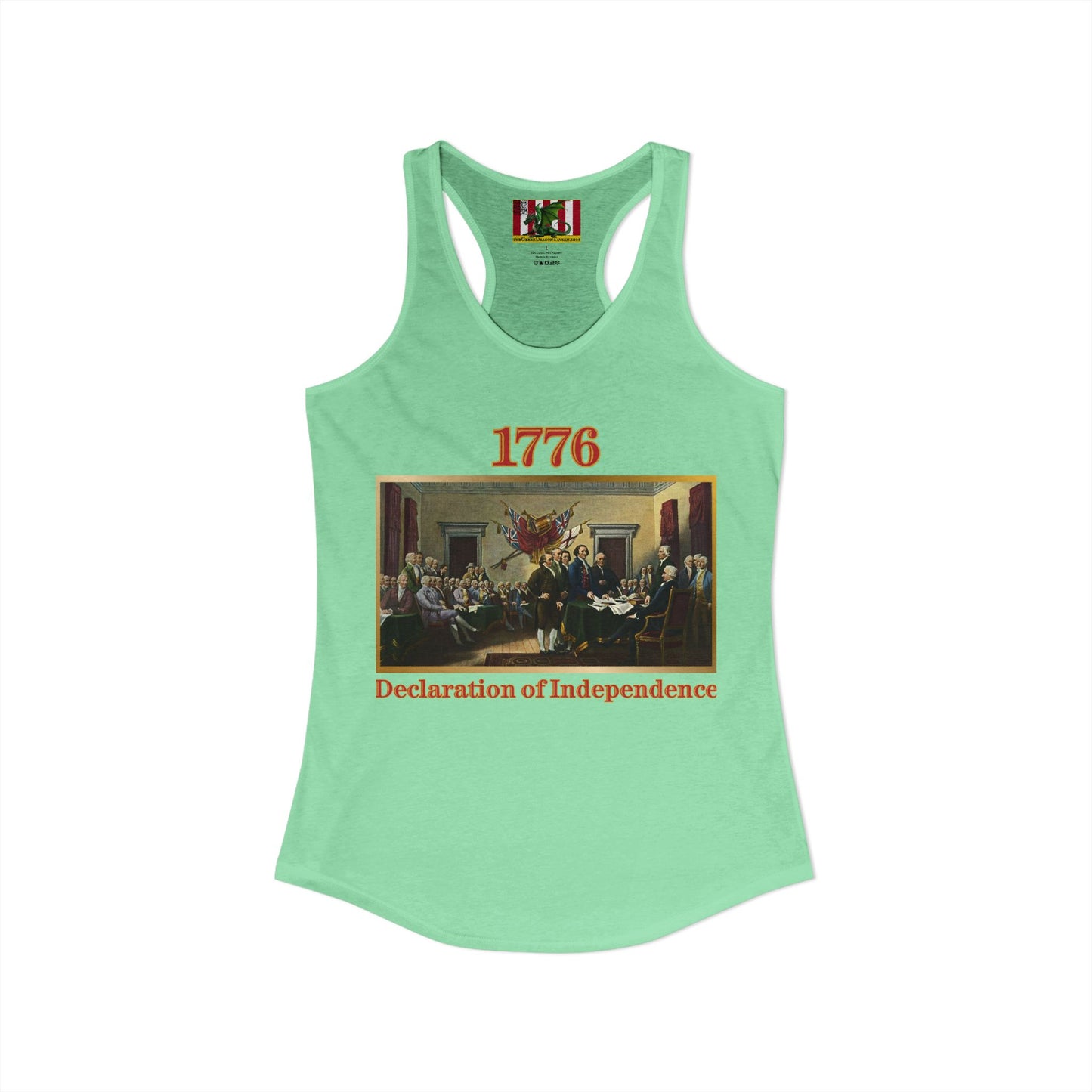 Declaration of Independence Women's Racerback Tank Top by theGreenDragonTavern.shop