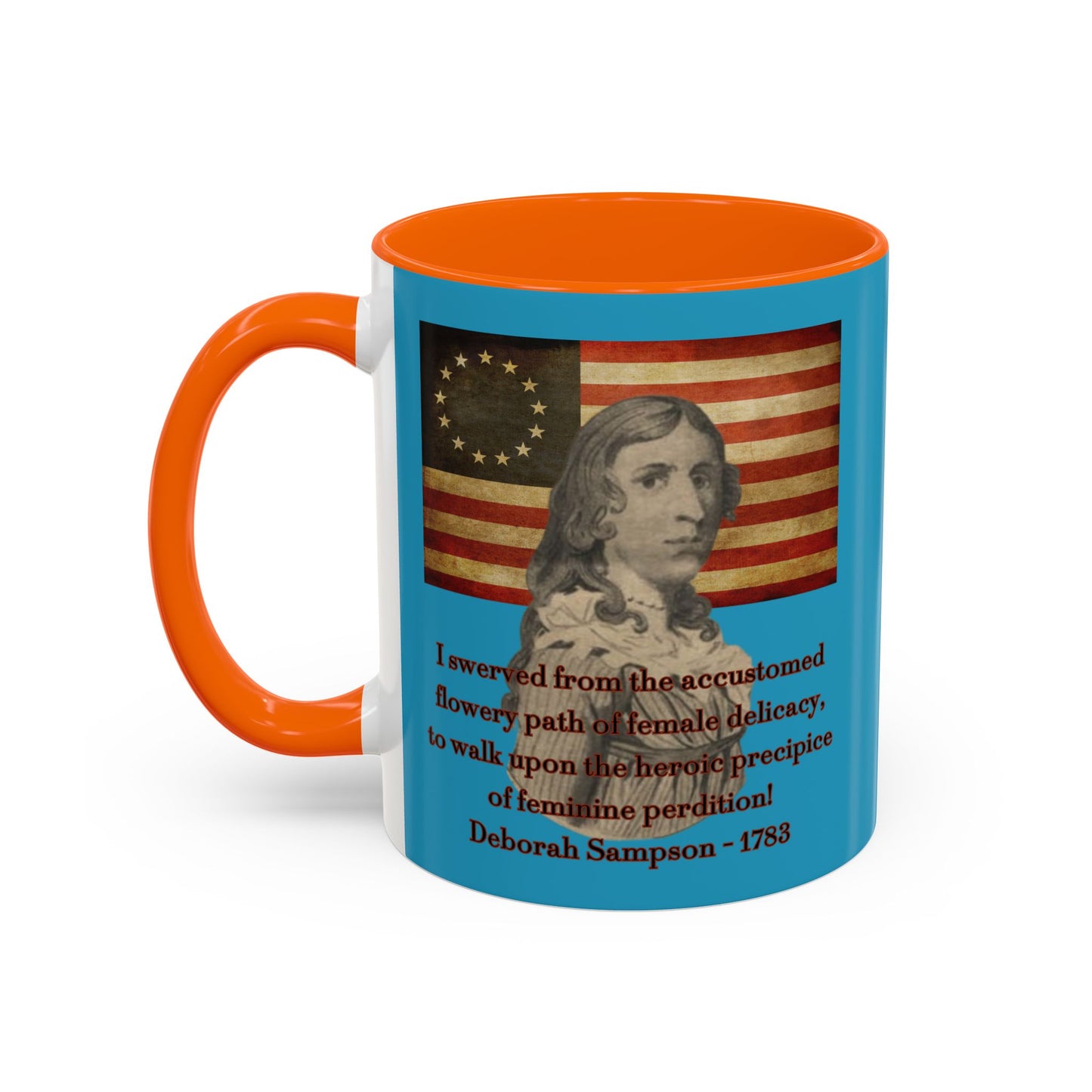 Deborah Sampson, America's Mulan Turquoise Accent Mug by theGreenDragonTavern.shop