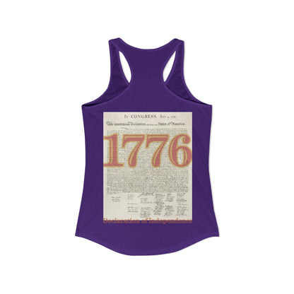 Declaration of Independence Women's Racerback Tank Top by theGreenDragonTavern.shop