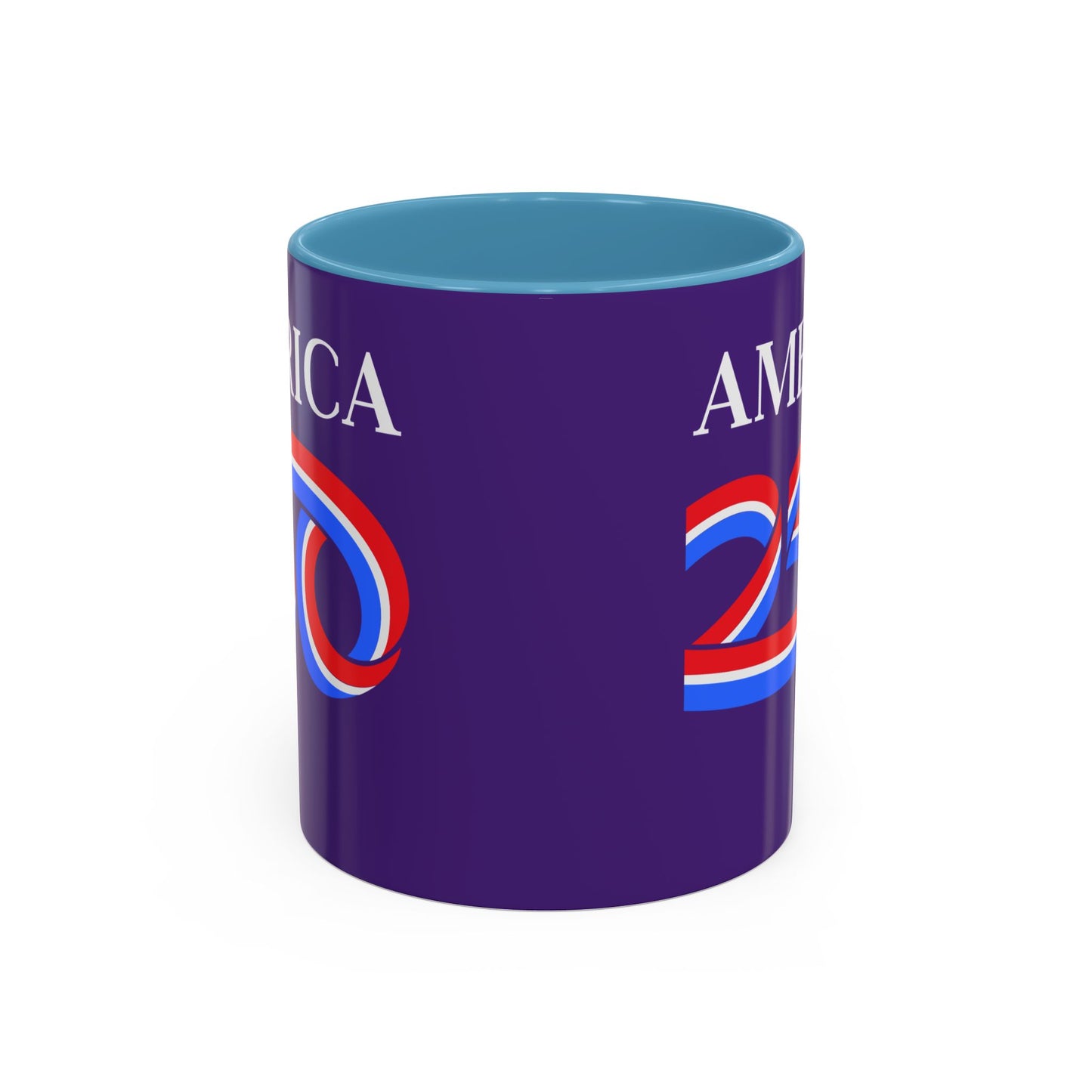America 250 Dark Purple Accent Mug by theGreenDragonTavern.shop