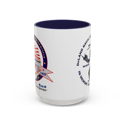 DNASM 2-sided, Founding & Student Art White Accent Mug by theGreenDragonTavern.shop
