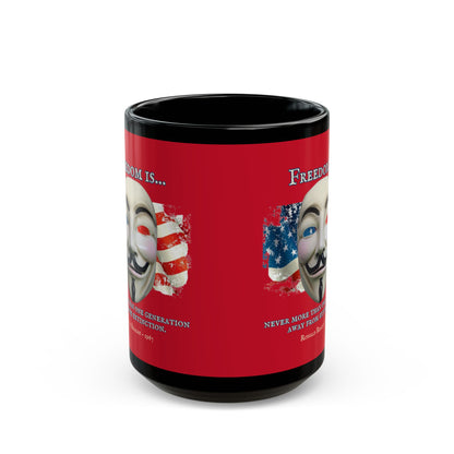 Ronald Reagan Freedom Vendetta Red Mug by theGreenDragonTavern.shop