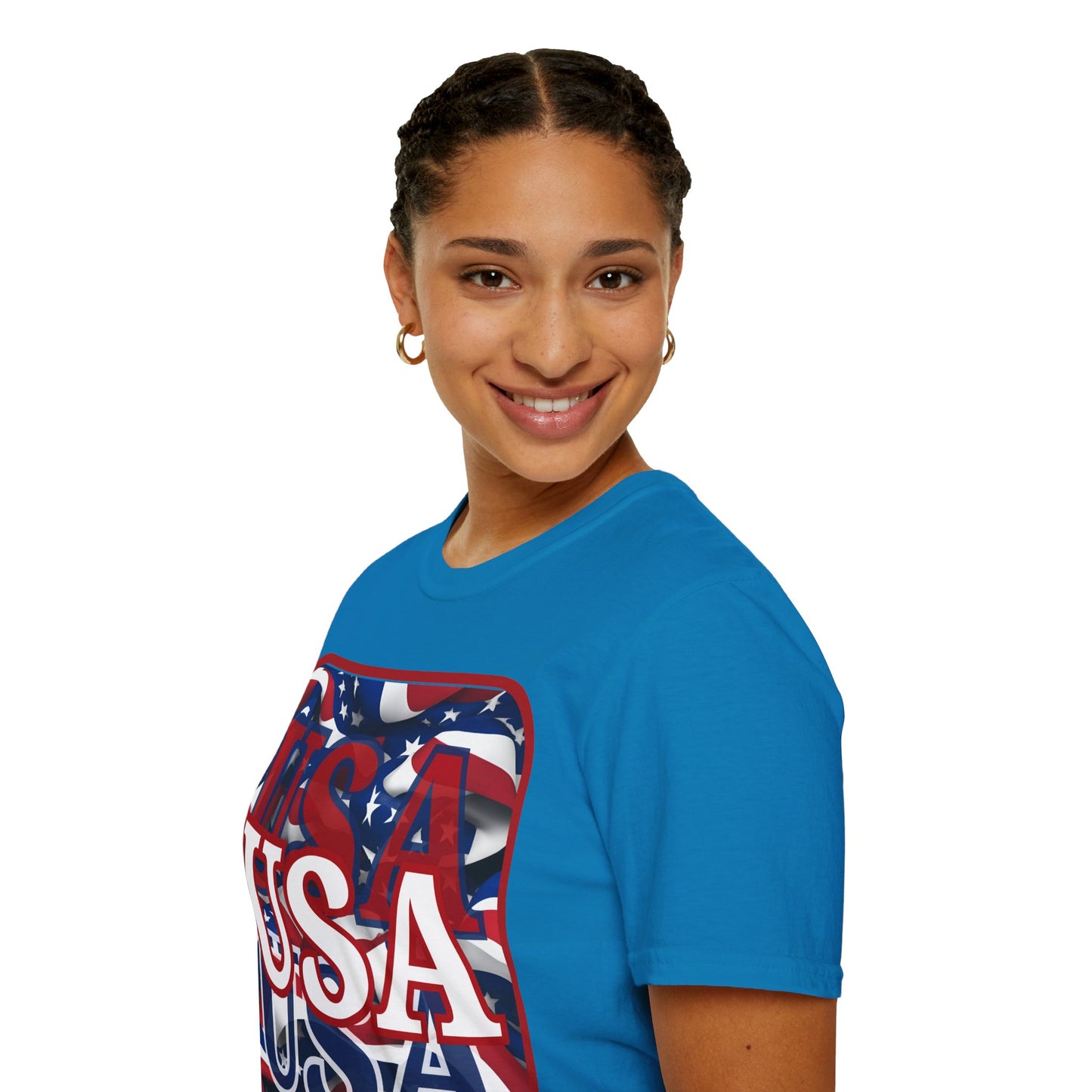 Red WHITE and Blue USA Patriot Dark colors Unisex T-Shirt by theGreenDragonTavern.shop