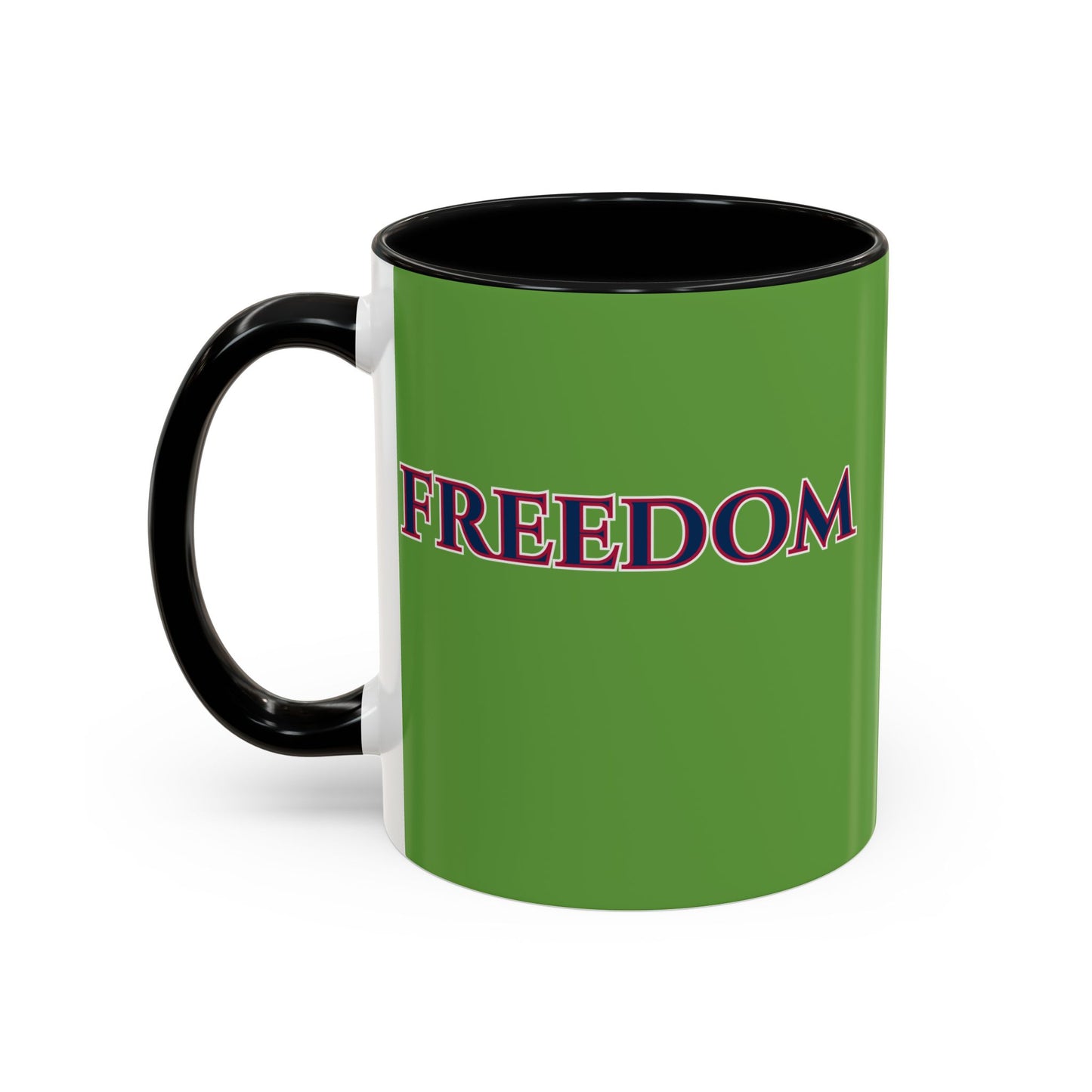 Freedom, Green Accent Mug by theGreenDragonTavern.shop