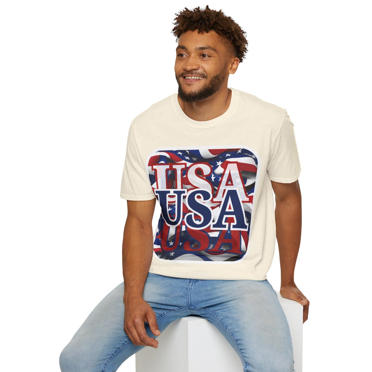 Red White and BLUE USA Patriot Light colors Unisex T-Shirt by theGreenDragonTavern.shop