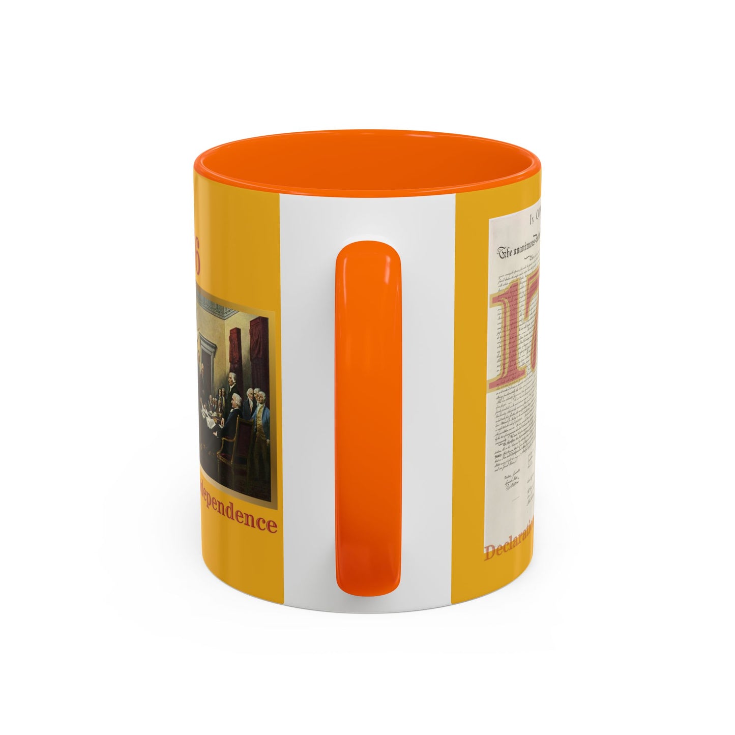Declaration of Independence Yellow Accent Mug by theGreenDragonTavern.shop