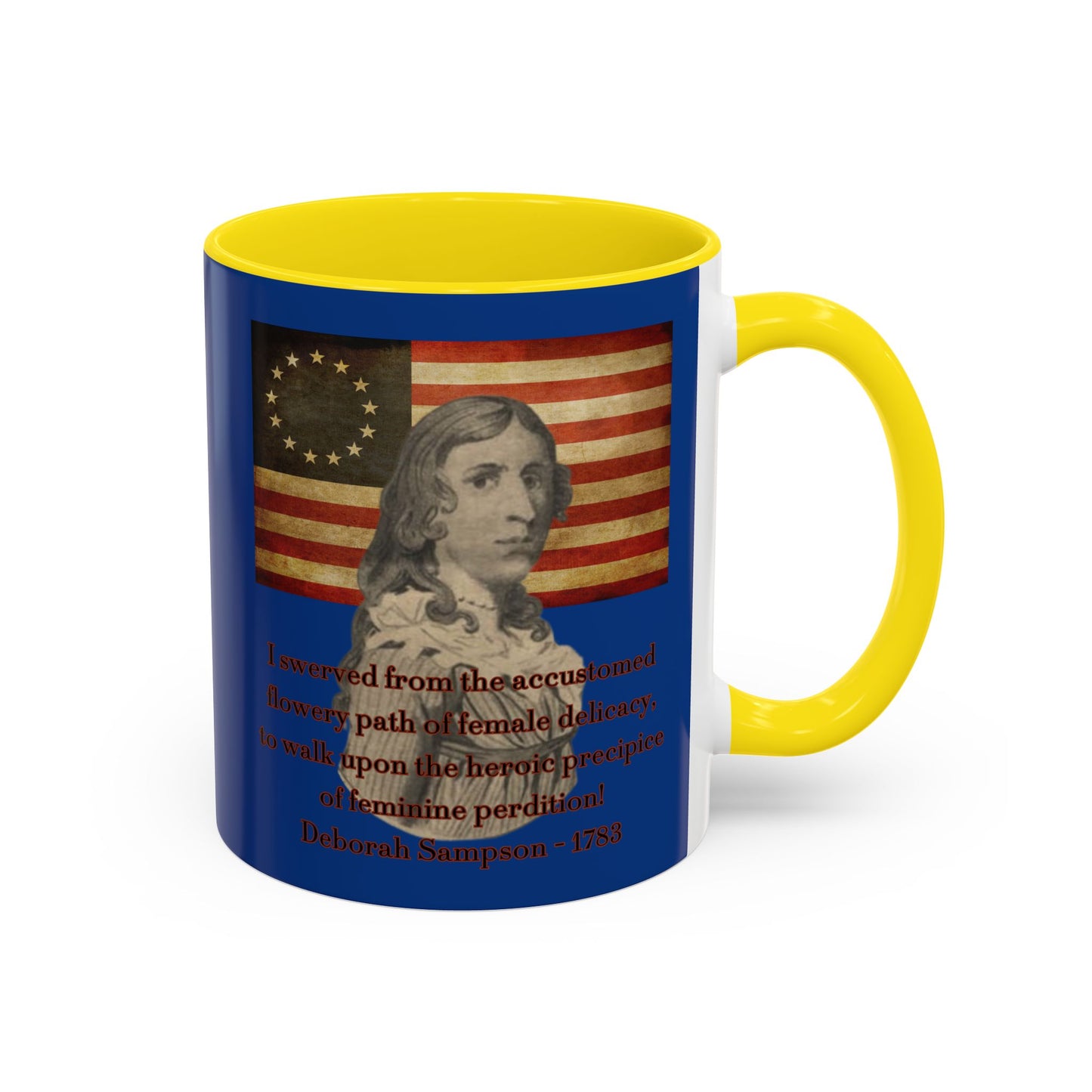 Deborah Sampson, America's Mulan Dark Blue Accent Mug by theGreenDragonTavern.shop