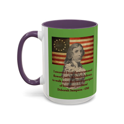 Deborah Sampson, America's Mulan Green Accent Mug by theGreenDragonTavern.shop