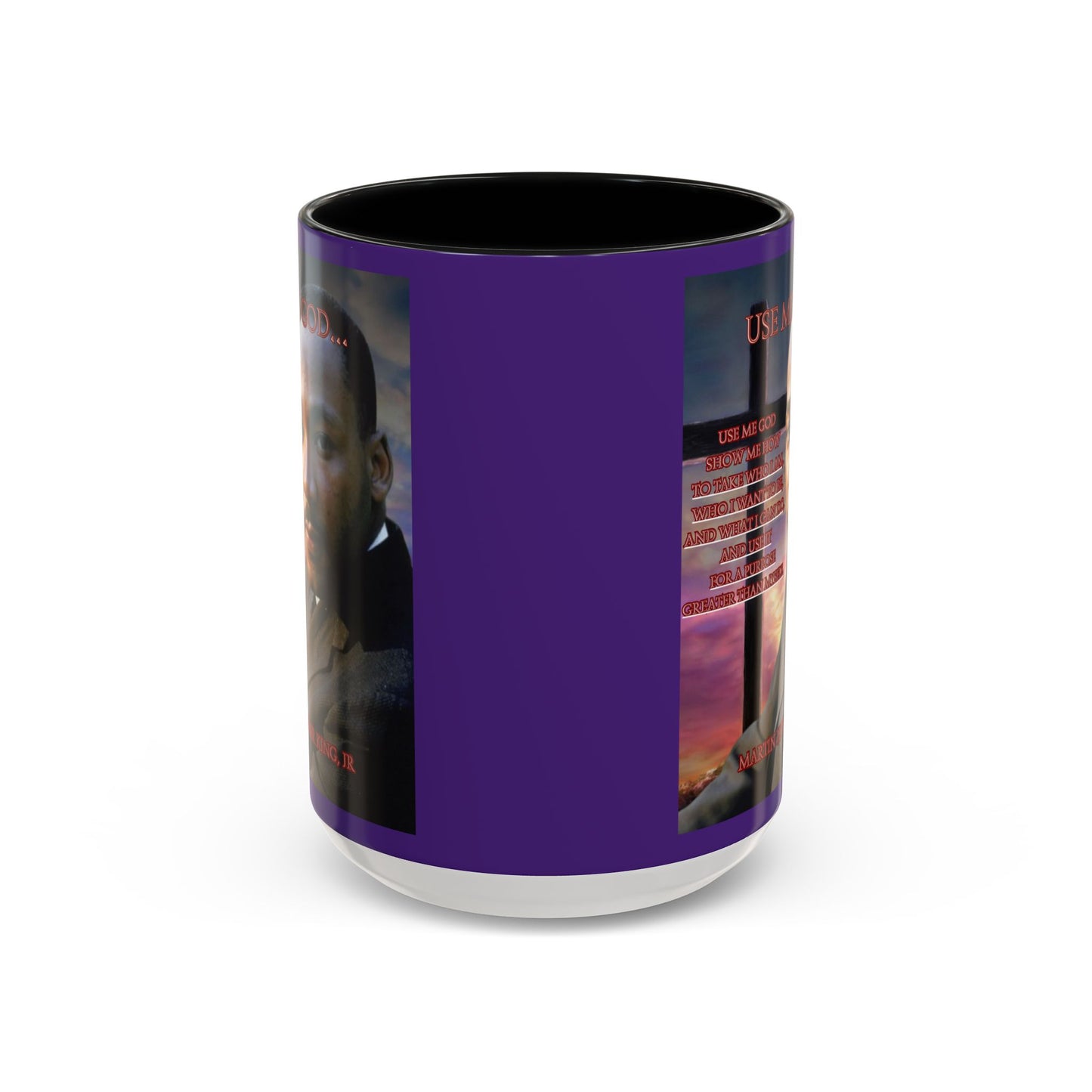 Use Me God, MLK Jr Purple Accent Mug by theGreenDragonTavern.shop