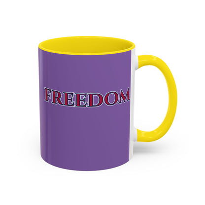 Freedom, Light Purple Accent Mug by theGreenDragonTavern.shop