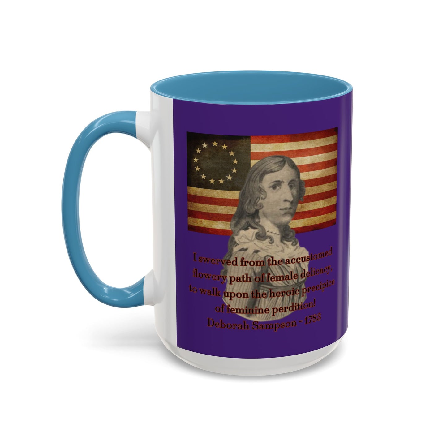 Deborah Sampson, America's Mulan Dark Purple Accent Mug by theGreenDragonTavern.shop