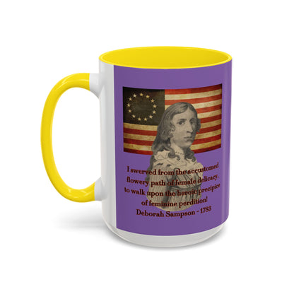 Deborah Sampson, America's Mulan Light Purple Accent Mug by theGreenDragonTavern.shop