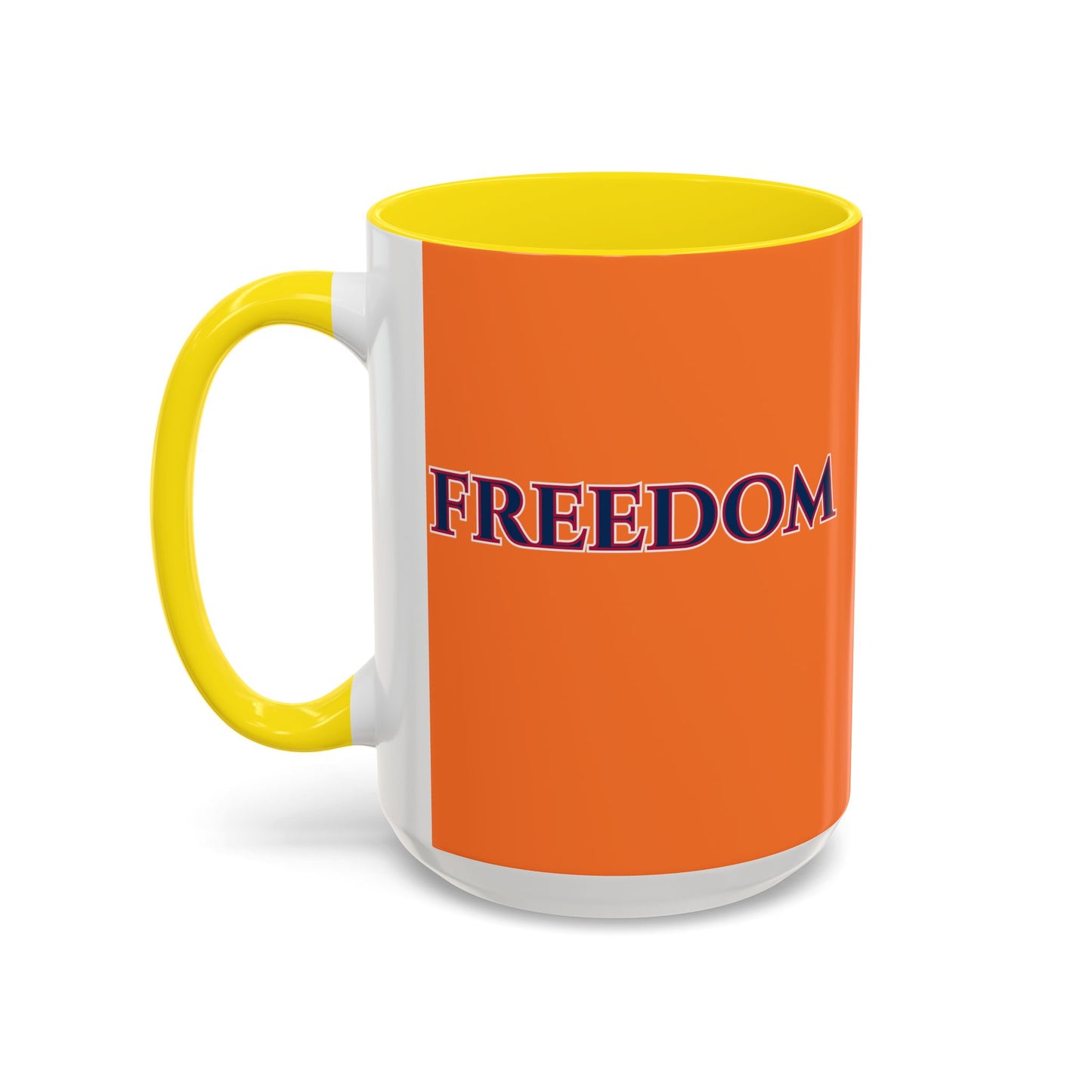 Freedom, Orange Accent Mug by theGreenDragonTavern.shop