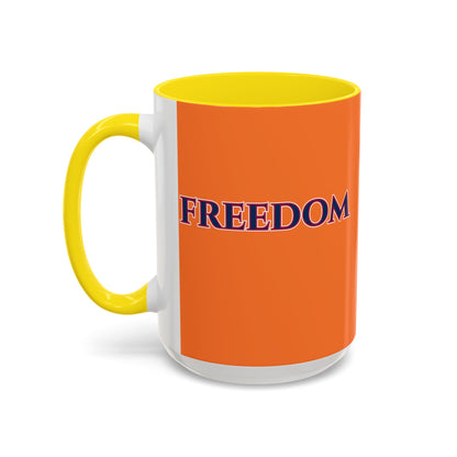 Freedom, Orange Accent Mug by theGreenDragonTavern.shop