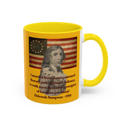 Deborah Sampson, America's Mulan Yellow Accent Mug by theGreenDragonTavern.shop