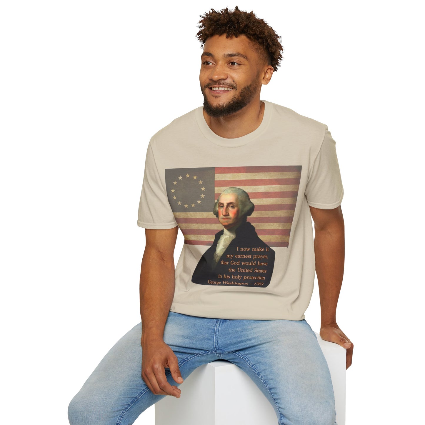 Washington's Earnest Prayer Light colors Unisex T-Shirt by theGreenDragonTavern.shop