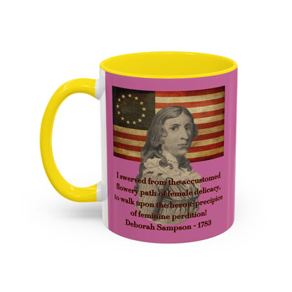 Deborah Sampson, America's Mulan Pink Accent Mug by theGreenDragonTavern.shop