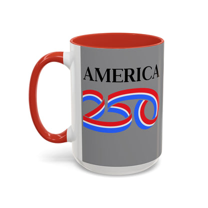 America 250 Grey Accent Mug by theGreenDragonTavern.shop