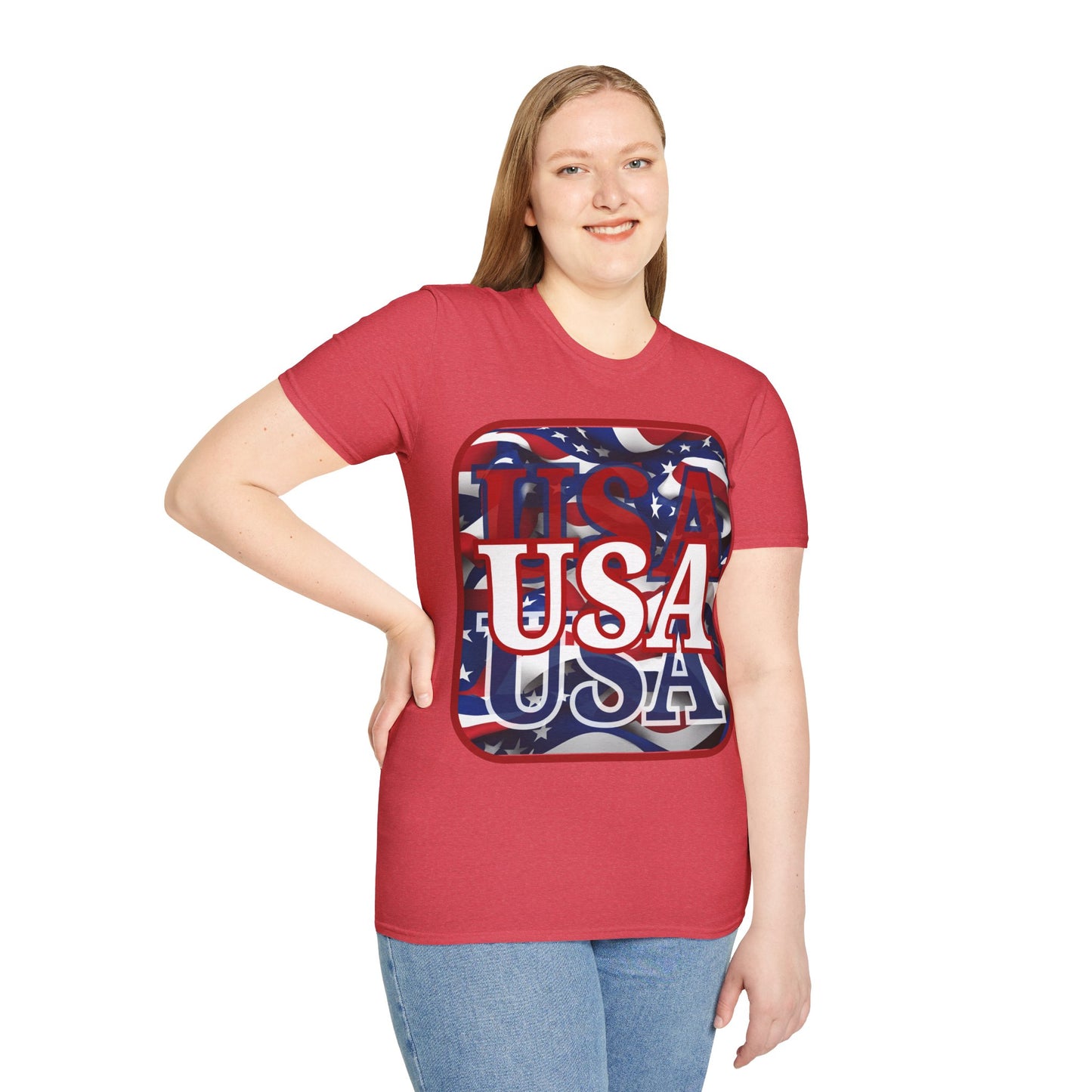 Red WHITE and Blue USA Patriot Light colors Unisex T-Shirt by theGreenDragonTavern.shop