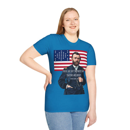 "Traitors and Patriots" Ulysses Grant Dark colors Unisex T-Shirt by theGreenDragonTavern.shop