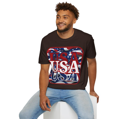 Red WHITE and Blue USA Patriot Dark colors Unisex T-Shirt by theGreenDragonTavern.shop