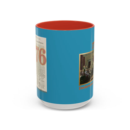 Declaration of Independence Turquoise Accent Mug by theGreenDragonTavern.shop