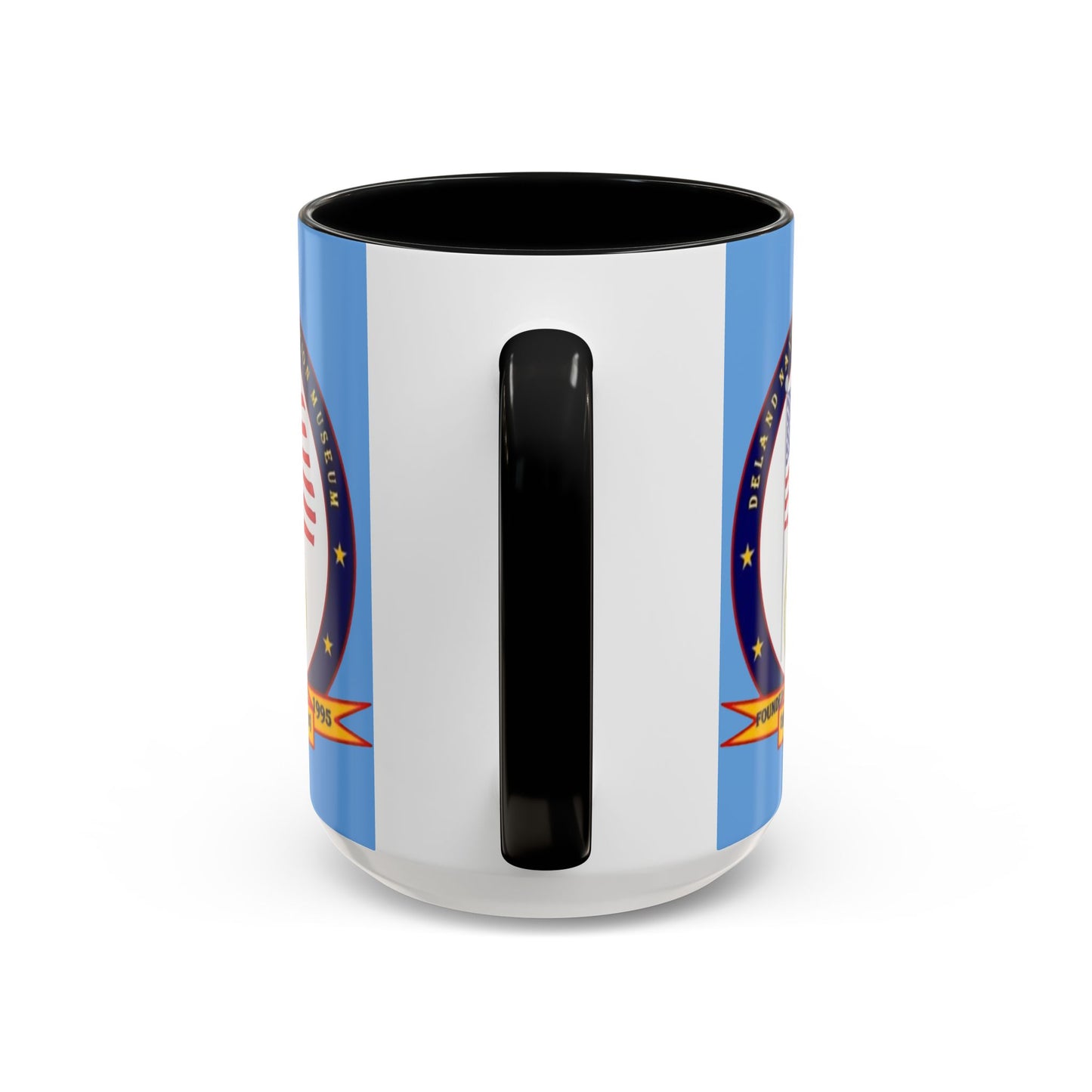 DeLand Naval Air Station Museum Light Blue Accent Mug by theGreenDragonTavern.shop