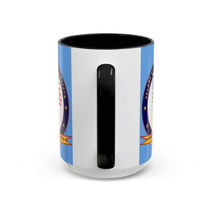DeLand Naval Air Station Museum Light Blue Accent Mug by theGreenDragonTavern.shop