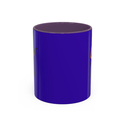 Hula Girl Packin' Heat Dark Purple Accent Mug by theGreenDragonTavern.shop