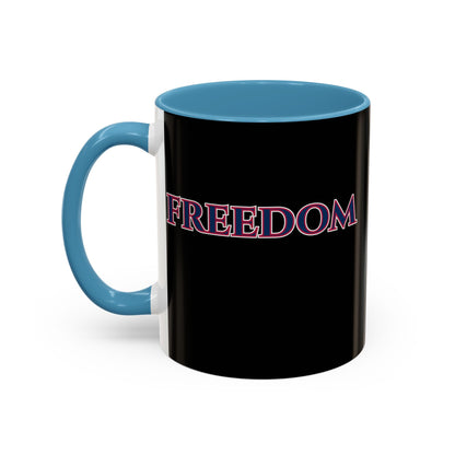 Freedom, Black Accent Mug by theGreenDragonTavern.shop
