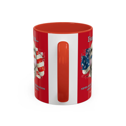 Ronald Reagan Freedom Vendetta Red Accent Mug by theGreenDragonTavern.shop