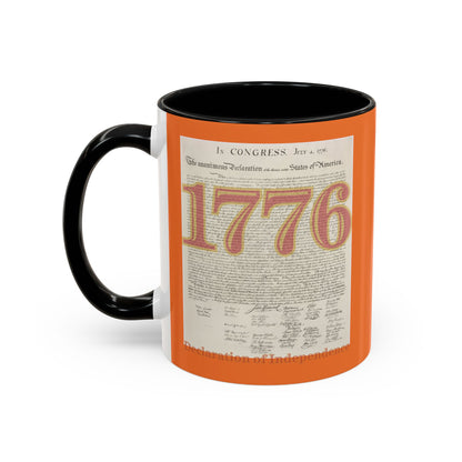 Declaration of Independence Orange Accent Mug by theGreenDragonTavern.shop