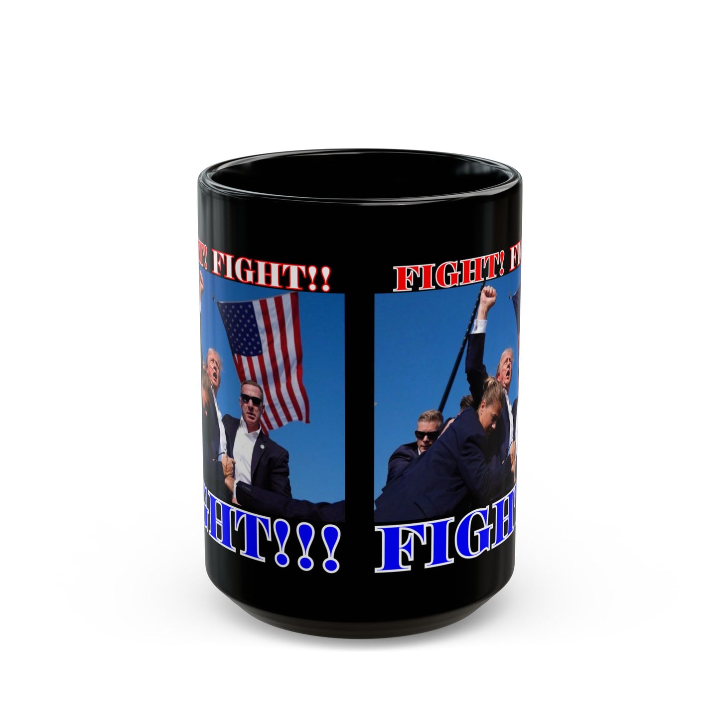 FIGHT! FIGHT!! FIGHT!!! Black Mug by theGreenDragonTavern.shop