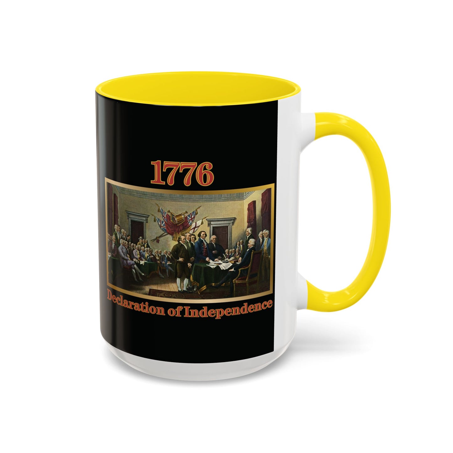 Declaration of Independence Black Accent Mug by theGreenDragonTavern.shop