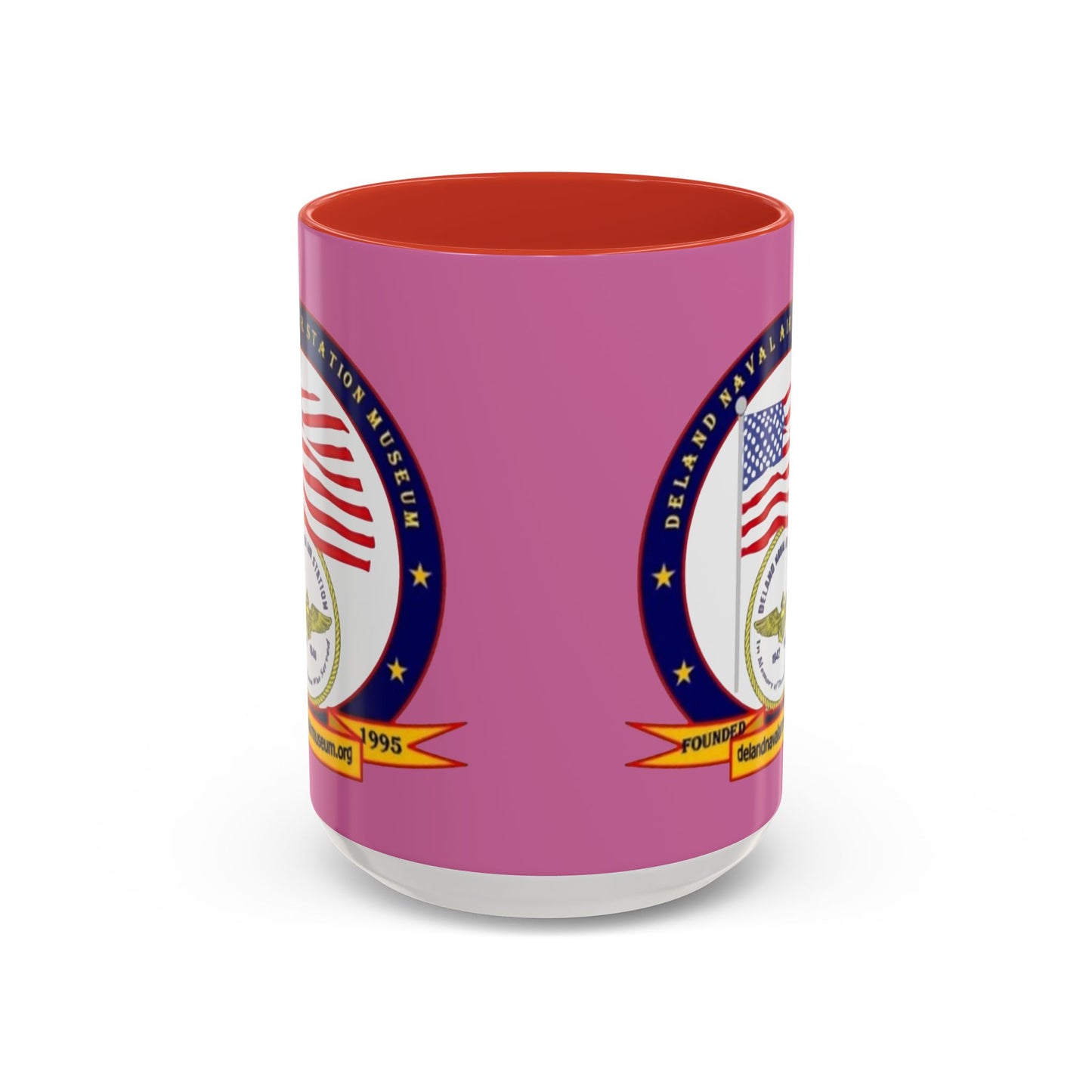 DeLand Naval Air Station Museum Pink Accent Mug by theGreenDragonTavern.shop