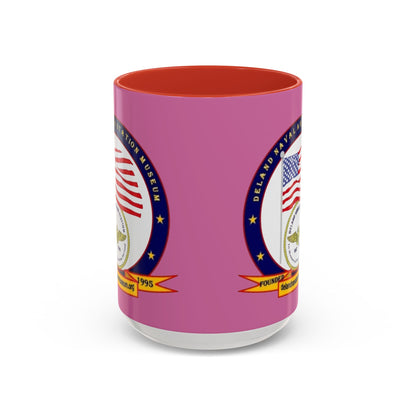 DeLand Naval Air Station Museum Pink Accent Mug by theGreenDragonTavern.shop