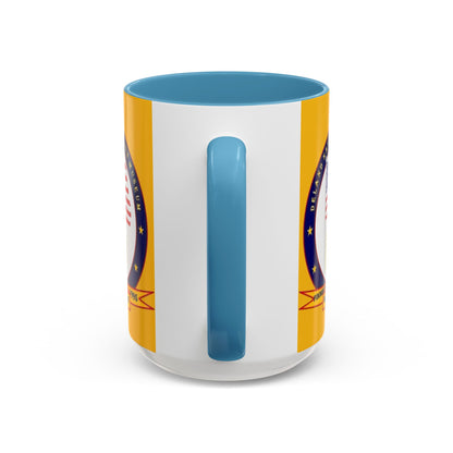 DeLand Naval Air Station Museum Yellow Accent Mug by theGreenDragonTavern.shop