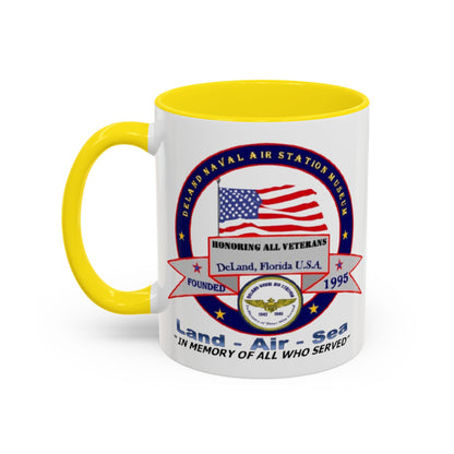 DNASM 2-sided, Founding & Student Art White Accent Mug by theGreenDragonTavern.shop