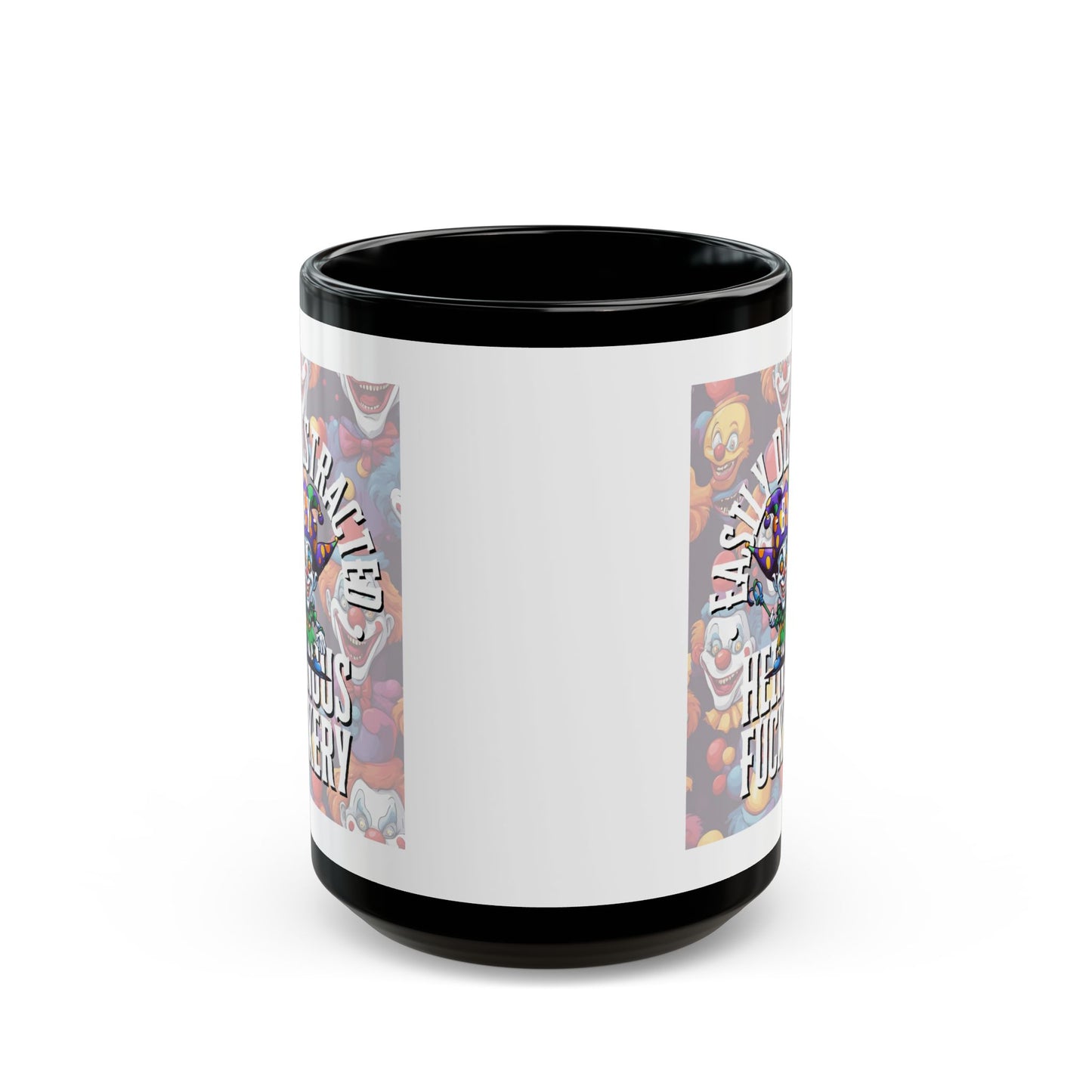 Easily Distracted by Heinous Fuckery Little Jinx White Mug by theGreenDragonTavern.shop