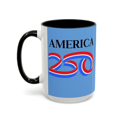 America 250 Light Blue Accent Mug by theGreenDragonTavern.shop