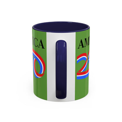 America 250 Green Accent Mug by theGreenDragonTavern.shop