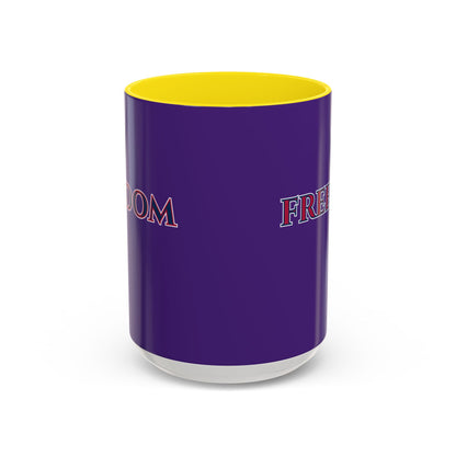 Freedom, Dark Purple Accent Mug by theGreenDragonTavern.shop