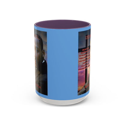 Use Me God, MLK Jr Blue Accent Mug by theGreenDragonTavern.shop
