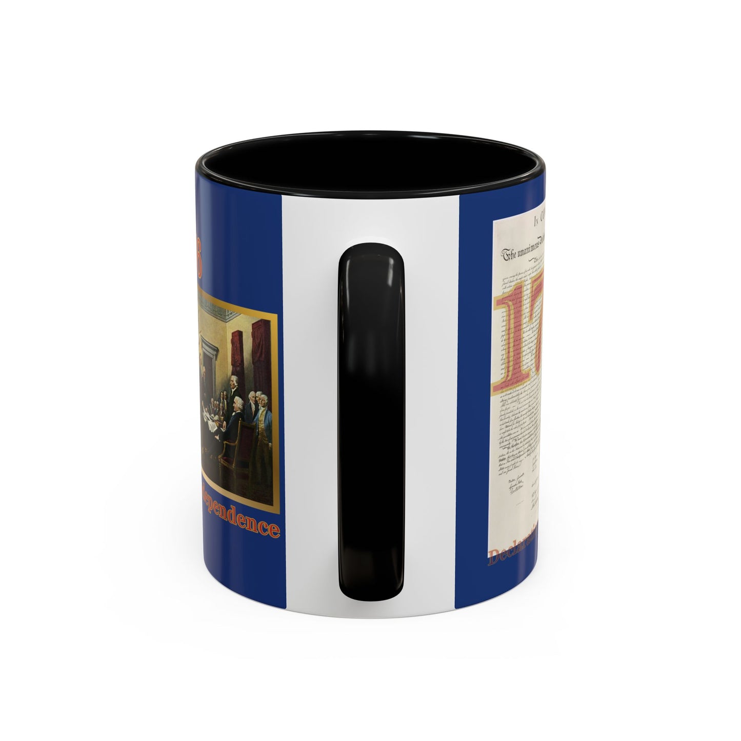 Declaration of Independence Dark Blue Accent Mug by theGreenDragonTavern.shop