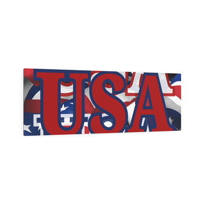 USA! USA! USA Red Center Metal Art Sign by theGreenDragonTavern.shop